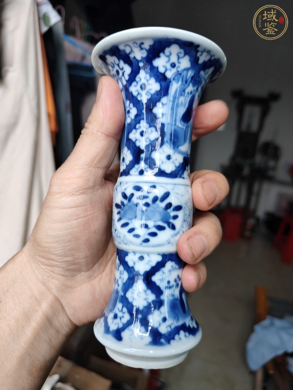 古玩陶瓷青花花觚真品鑒賞圖
