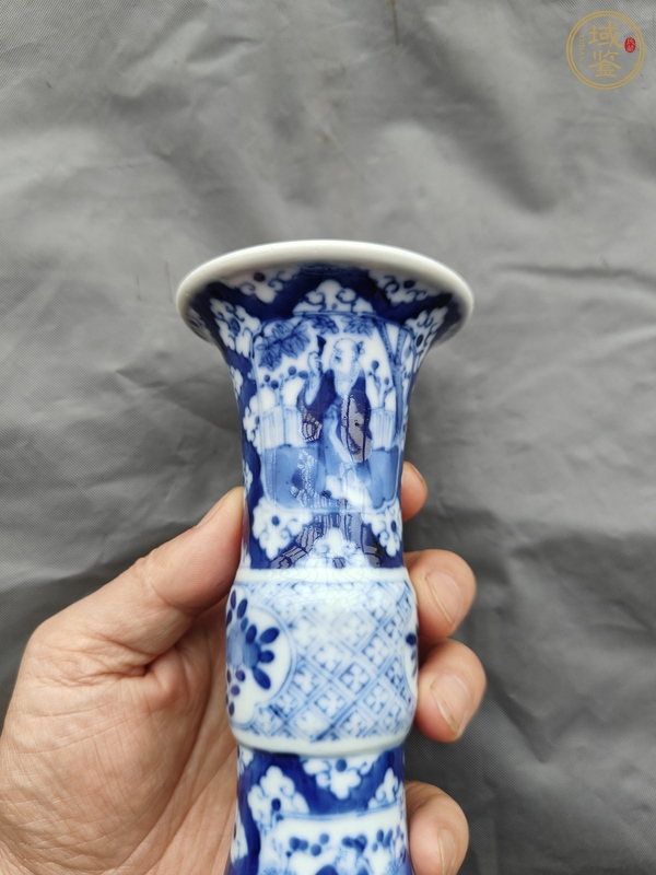 古玩青花花觚真品鑒賞圖