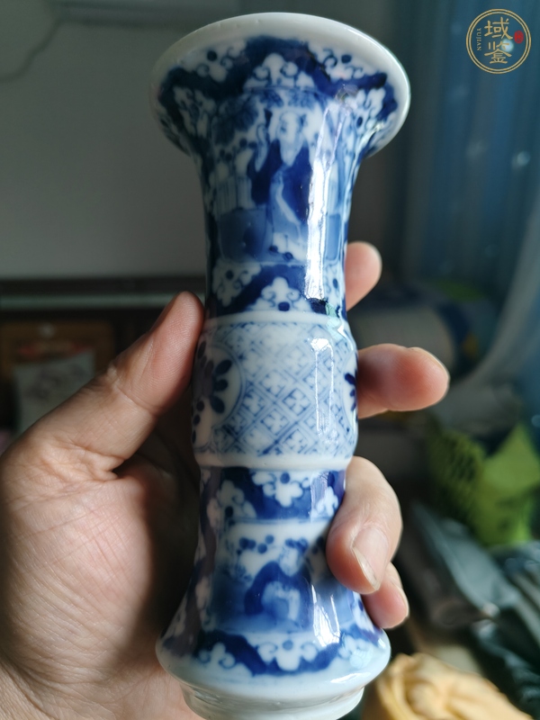 古玩陶瓷青花花觚真品鑒賞圖