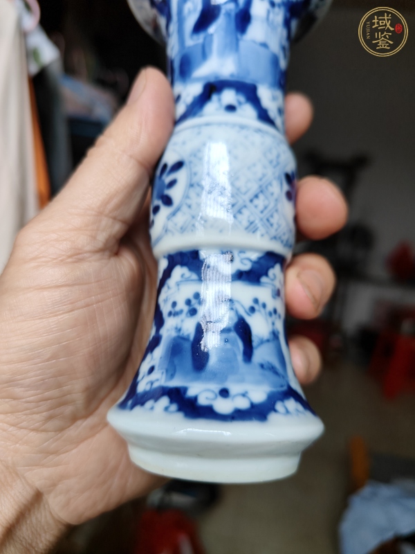 古玩陶瓷青花花觚真品鑒賞圖