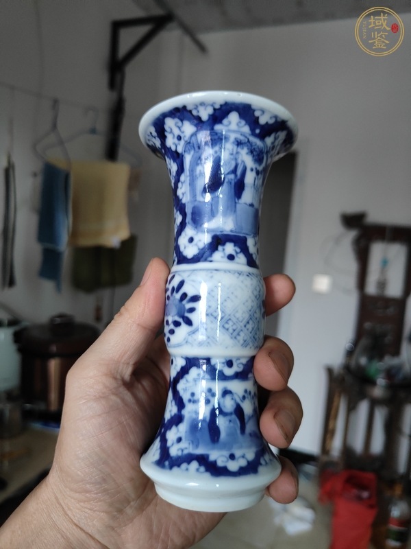 古玩陶瓷青花花觚真品鑒賞圖
