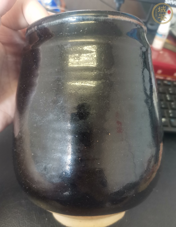 古玩陶瓷磁州窯黑釉雞心罐真品鑒賞圖