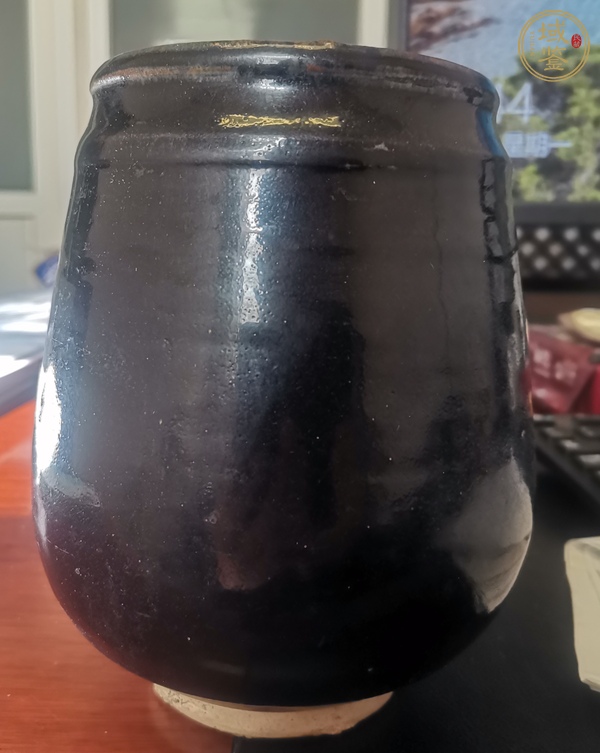 古玩陶瓷磁州窯黑釉雞心罐真品鑒賞圖