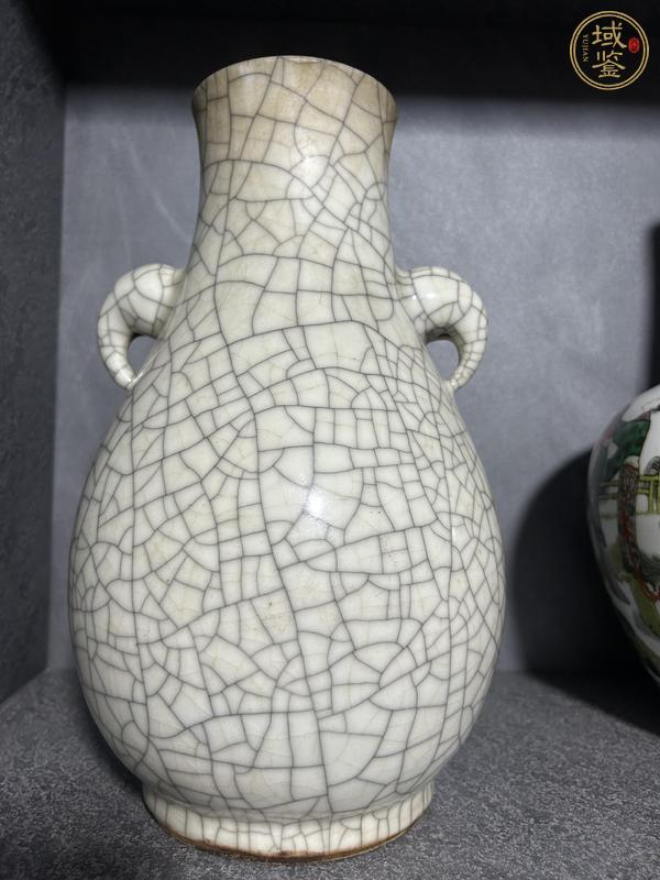 古玩陶瓷清中哥釉瓶真品鑒賞圖