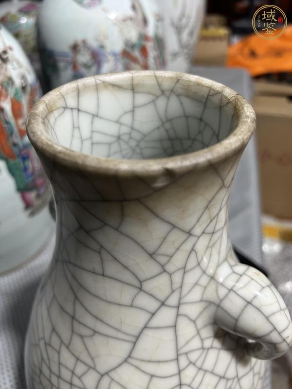 古玩陶瓷清中哥釉瓶真品鑒賞圖