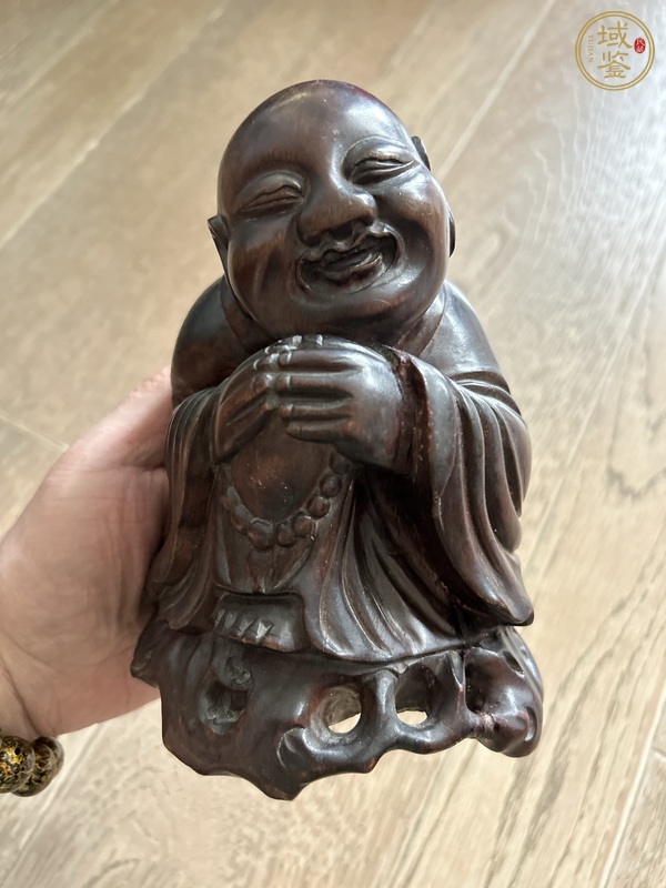 古玩雜項(xiàng)木雕大肚佛（也稱彌勒佛，布袋羅漢）真品鑒賞圖