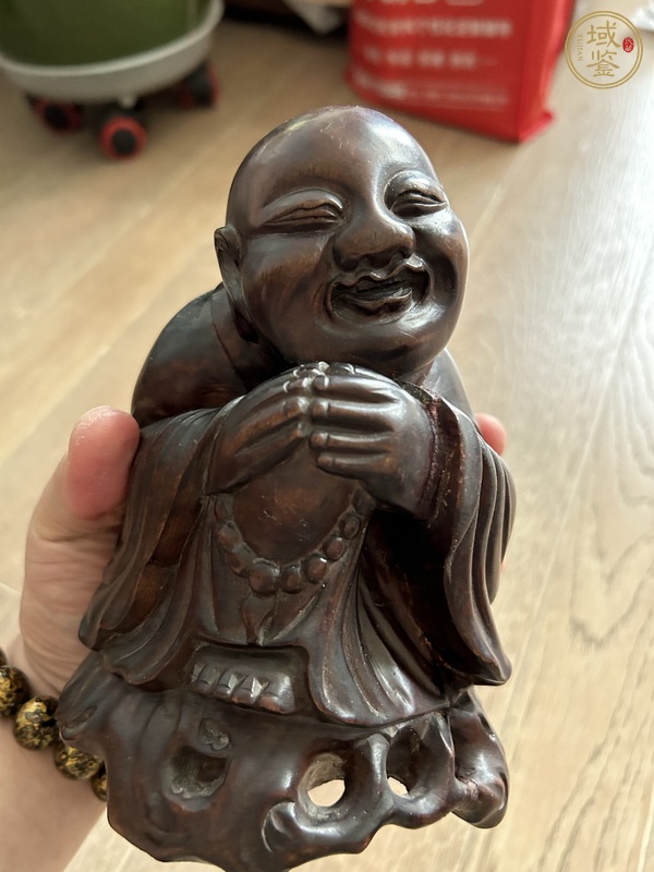 古玩雜項(xiàng)木雕大肚佛（也稱彌勒佛，布袋羅漢）真品鑒賞圖