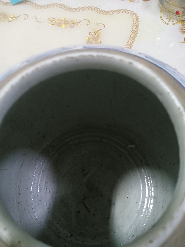古玩陶瓷青花喜字罐真品鑒賞圖
