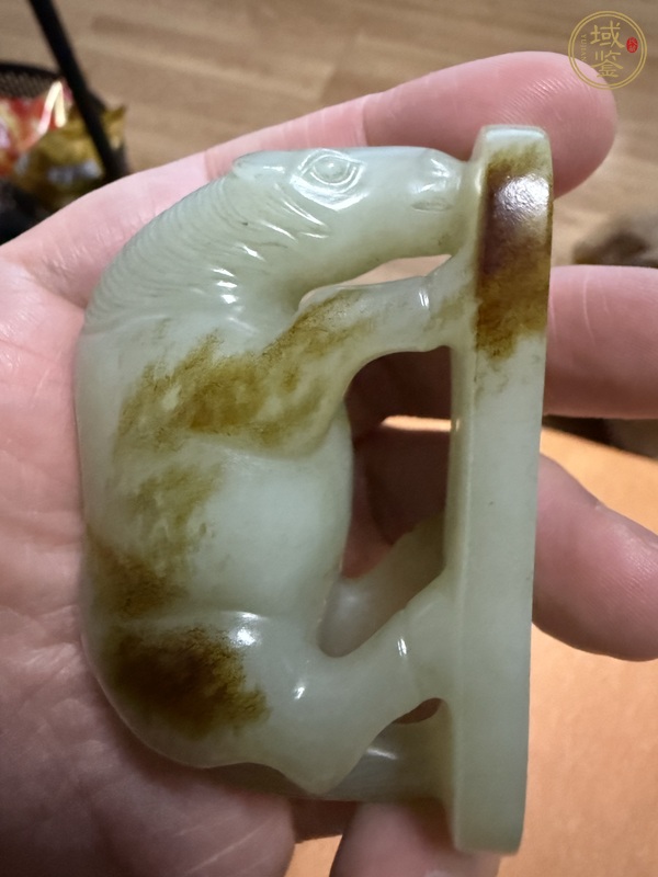 古玩玉器天然和田玉馬真品鑒賞圖