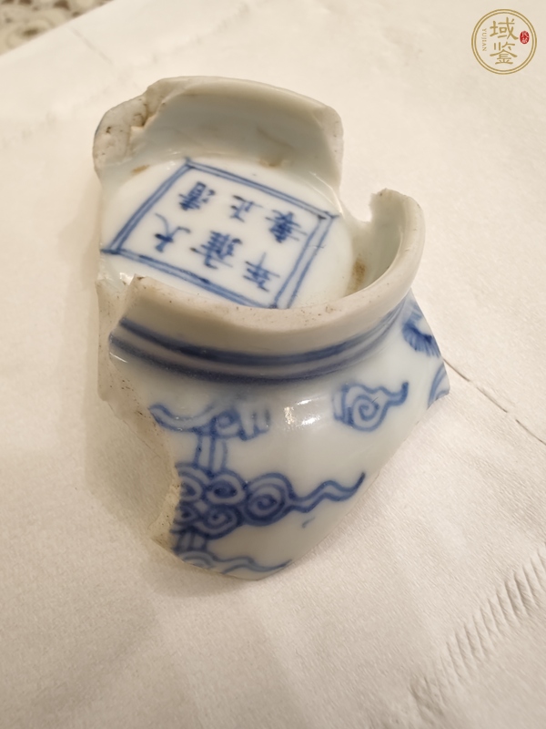 古玩陶瓷雍正青花瓷片真品鑒賞圖