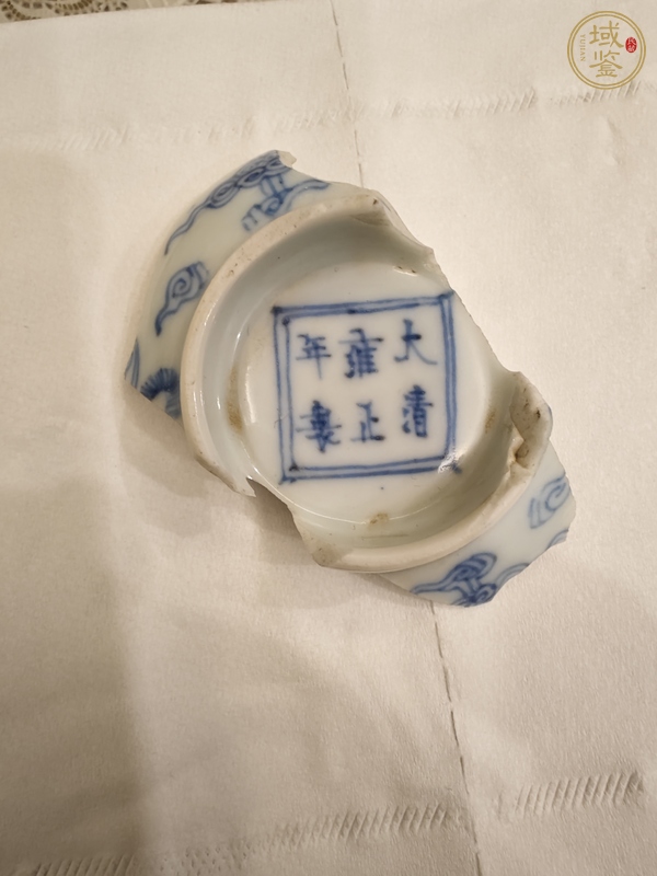 古玩雍正青花瓷片真品鑒賞圖
