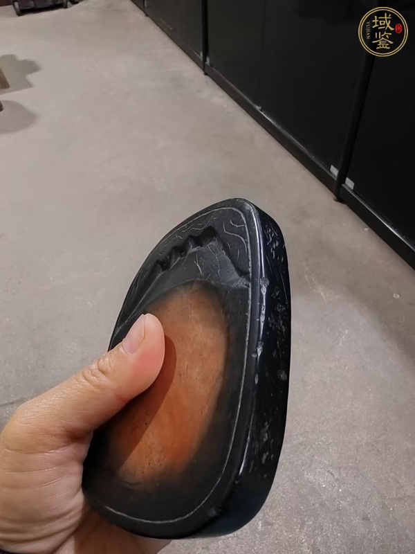 古玩雜項黑包紅澄泥硯真品鑒賞圖