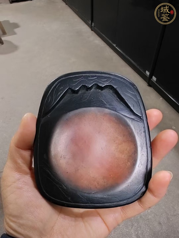 古玩雜項黑包紅澄泥硯真品鑒賞圖