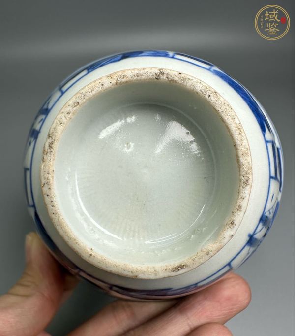 古玩陶瓷清代 青花花卉紋杯(日本)真品鑒賞圖