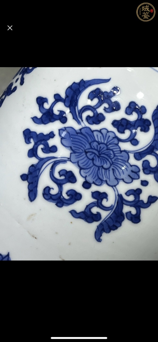 古玩陶瓷青花花卉紋蓮子罐真品鑒賞圖