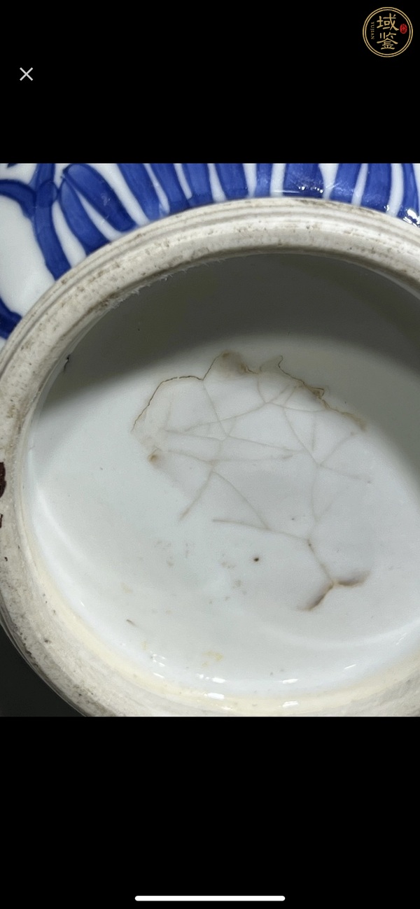 古玩陶瓷青花花卉紋蓮子罐真品鑒賞圖