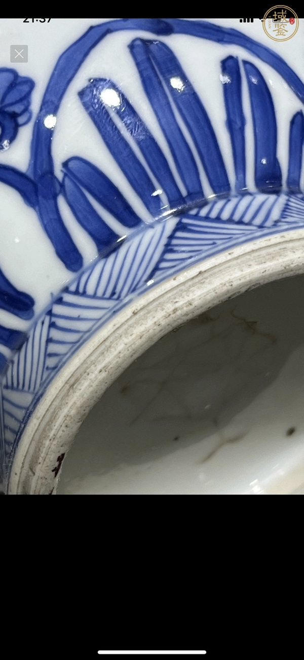 古玩陶瓷青花花卉紋蓮子罐真品鑒賞圖