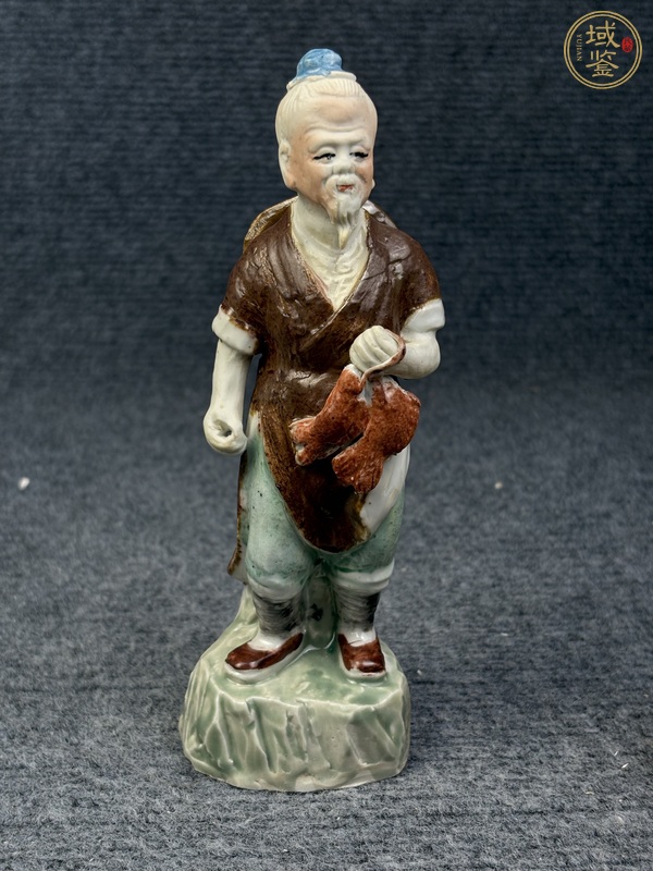 古玩漁夫塑像真品鑒賞圖