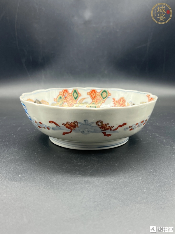 古玩陶瓷日本明治青花彩繪鳳紋盤真品鑒賞圖