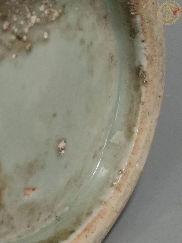 古玩陶瓷花卉紋青釉花觚真品鑒賞圖