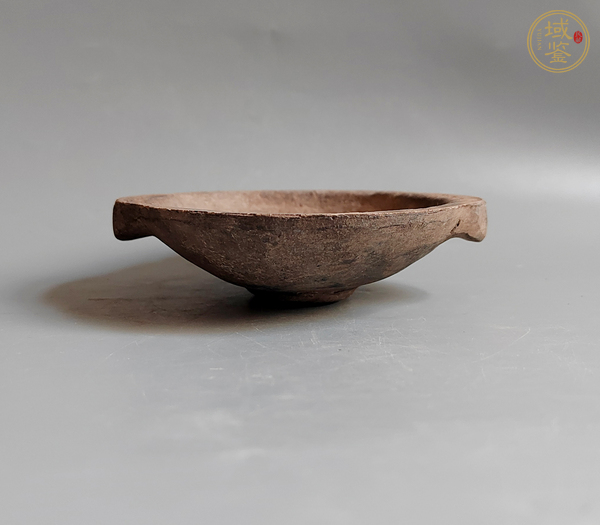 古玩陶瓷灰陶耳杯真品鑒賞圖