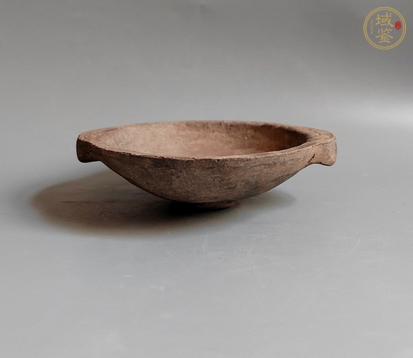 古玩陶瓷灰陶耳杯真品鑒賞圖