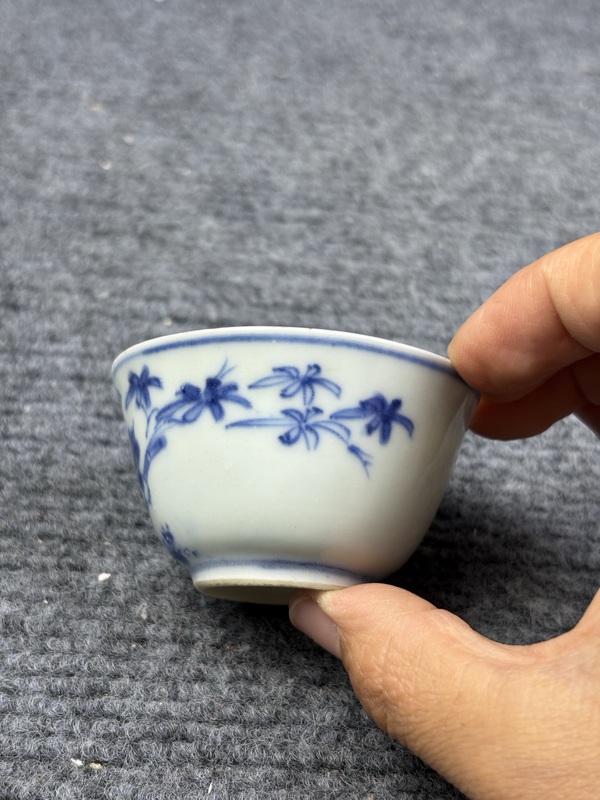 古玩陶瓷青花牡丹花卉紋杯拍賣，當前價格0元