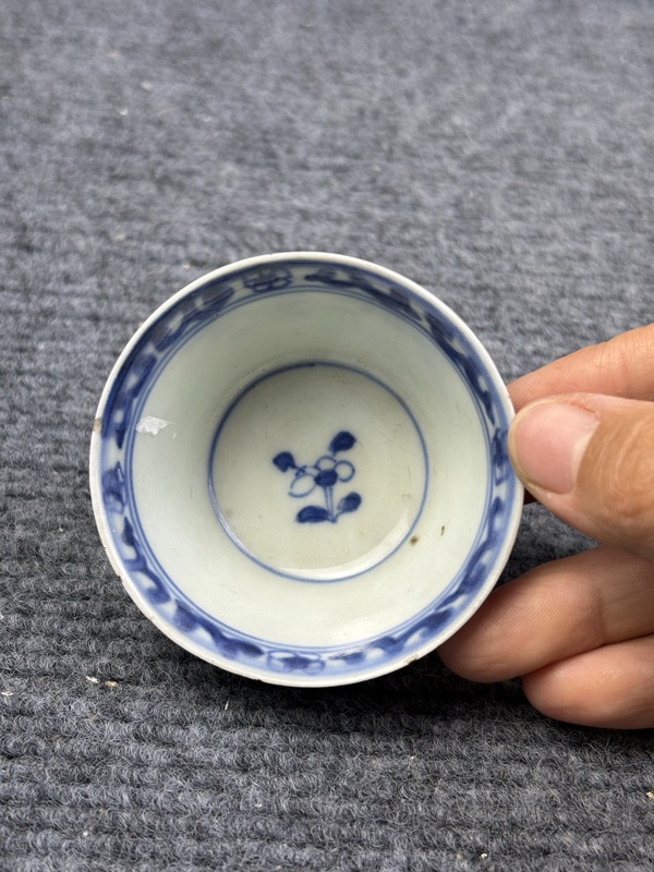 古玩陶瓷青花牡丹花卉紋杯拍賣，當前價格0元