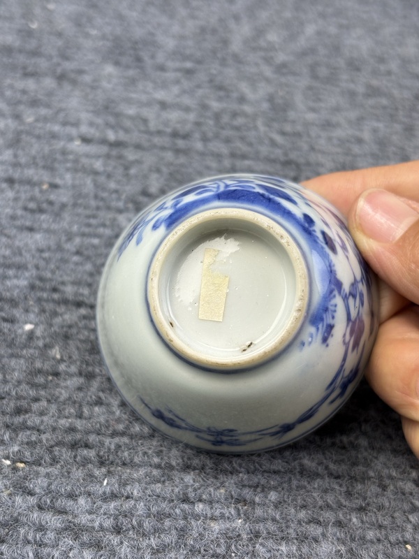 古玩陶瓷青花牡丹花卉紋杯拍賣，當前價格0元