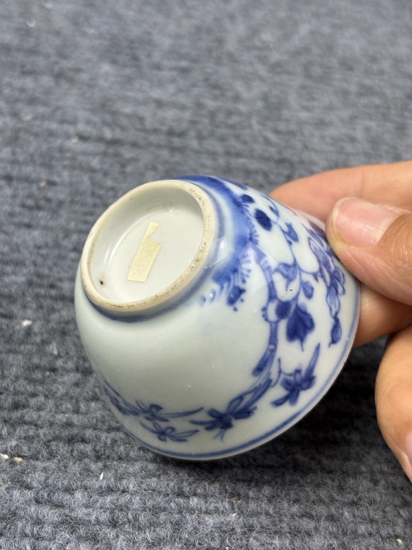 古玩陶瓷青花牡丹花卉紋杯拍賣，當前價格0元