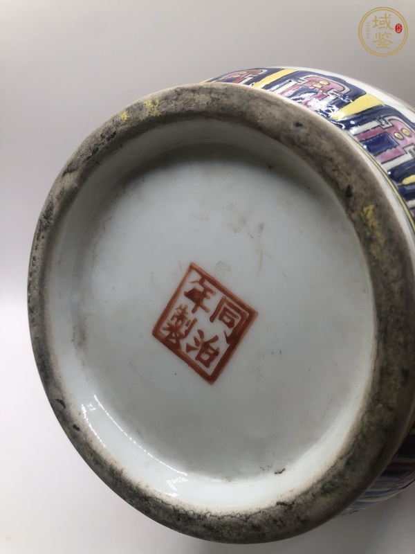 古玩陶瓷粉彩花鳥紋花口瓶真品鑒賞圖
