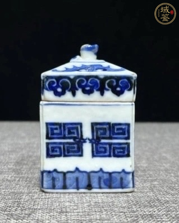古玩陶瓷青花夔龍紋溫酒器真品鑒賞圖