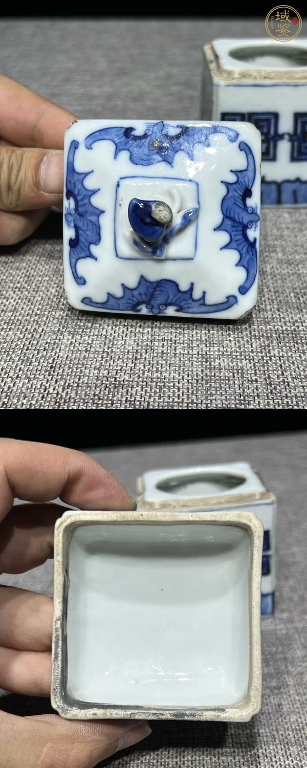 古玩陶瓷青花夔龍紋溫酒器真品鑒賞圖