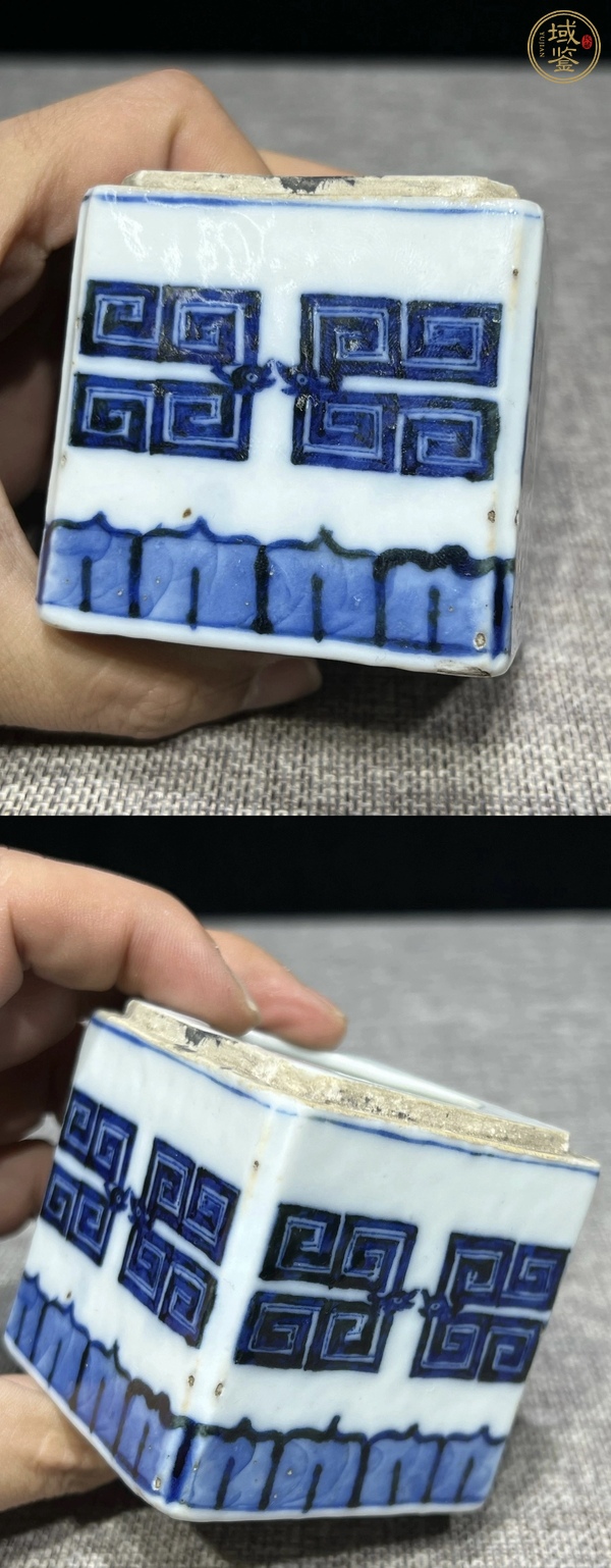 古玩陶瓷青花夔龍紋溫酒器真品鑒賞圖