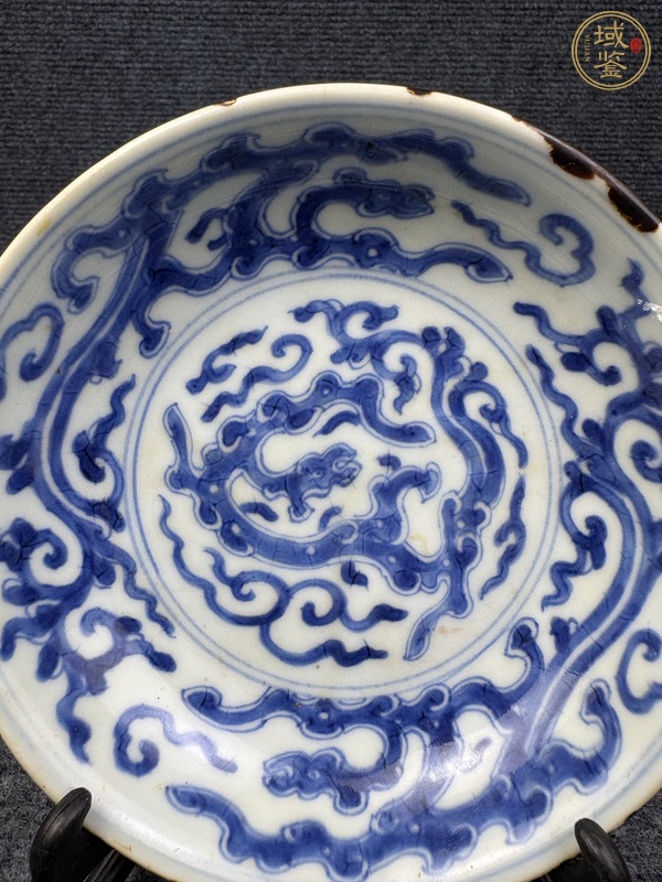 古玩陶瓷青花夔龍紋盤(pán)真品鑒賞圖