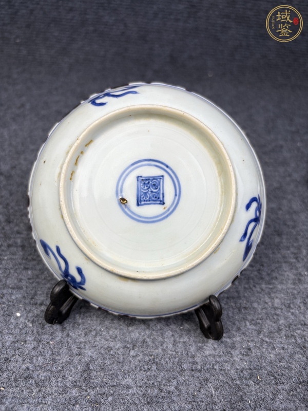 古玩陶瓷青花夔龍紋盤(pán)真品鑒賞圖