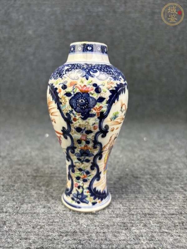 古玩陶瓷乾隆廣彩合家歡雞腿瓶真品鑒賞圖