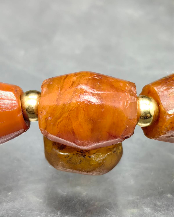 古玩玉器3000-4000 年高古紅瑪瑙手鏈拍賣，當(dāng)前價格1680元