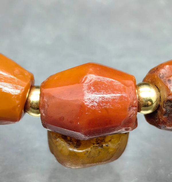 古玩玉器3000-4000 年高古紅瑪瑙手鏈拍賣，當(dāng)前價格1680元