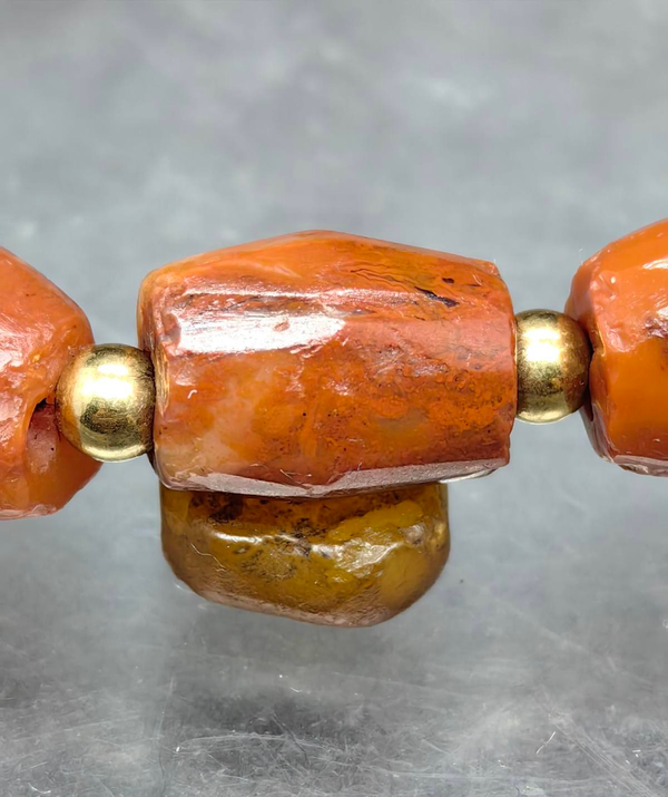 古玩玉器3000-4000 年高古紅瑪瑙手鏈拍賣，當(dāng)前價格1680元