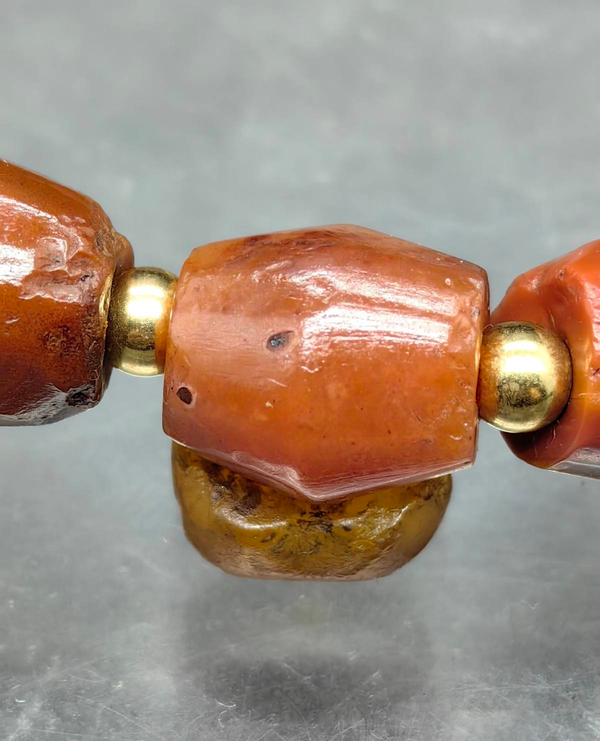 古玩玉器3000-4000 年高古紅瑪瑙手鏈拍賣，當(dāng)前價格1680元