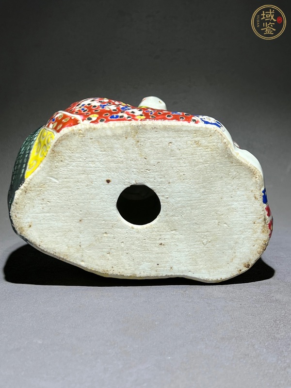 古玩陶瓷五子鬧佛粉彩塑像真品鑒賞圖