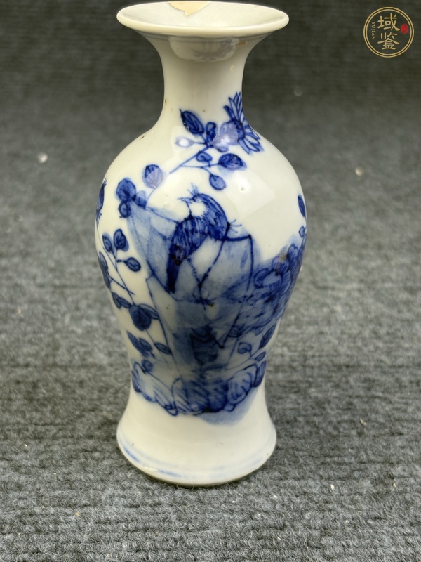 古玩陶瓷青花花鳥紋觀音瓶真品鑒賞圖