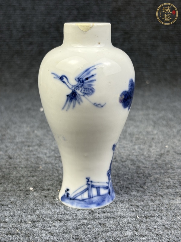 古玩陶瓷青花鶴鹿同春紋梅瓶真品鑒賞圖