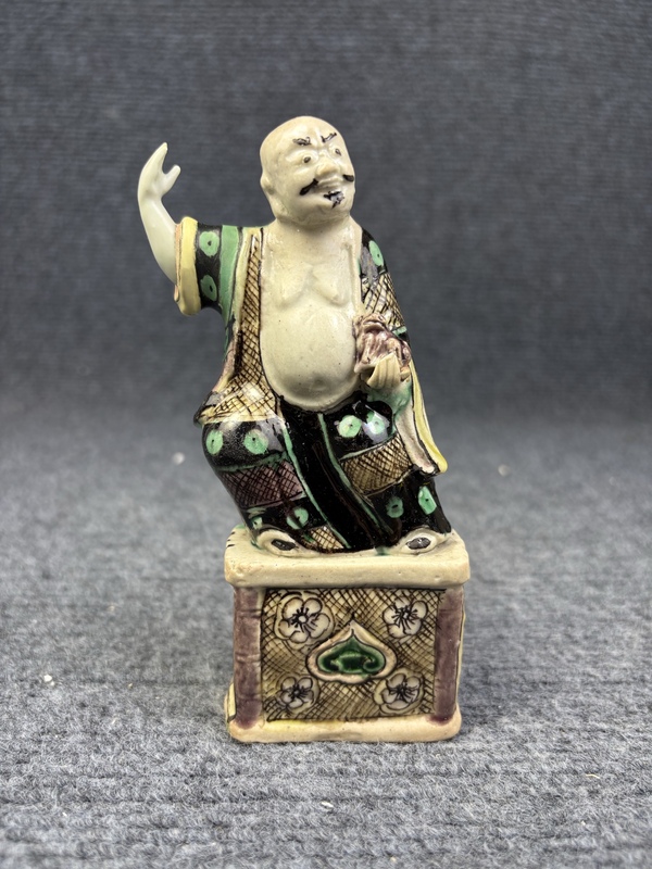 古玩陶瓷素三彩人物素像拍賣，當前價格999元
