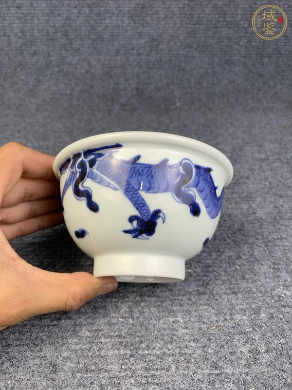 古玩陶瓷過(guò)墻龍紋杯真品鑒賞圖