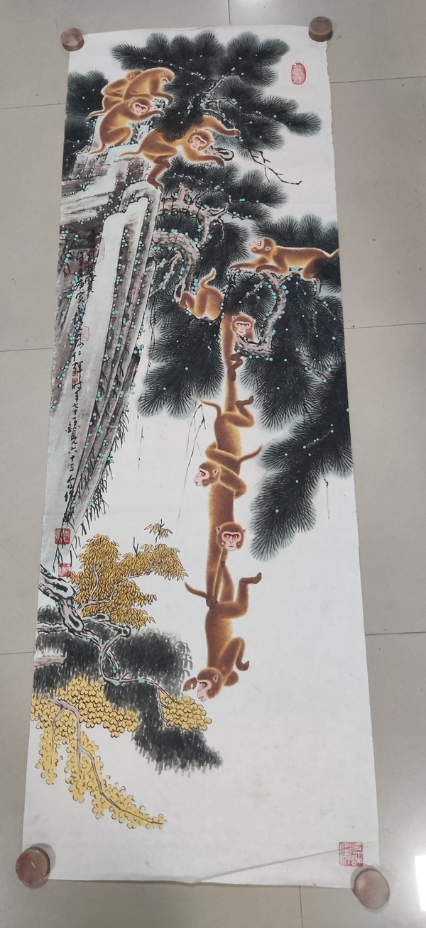 古玩轉(zhuǎn)賣(mài)已故名家周仁輝夏銘見(jiàn)合作 猴子撈月拍賣(mài),當(dāng)前價(jià)格899元