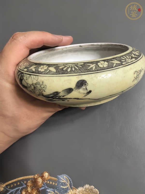 古玩陶瓷清晚·粉彩云龍紋水洗 真品鑒賞圖