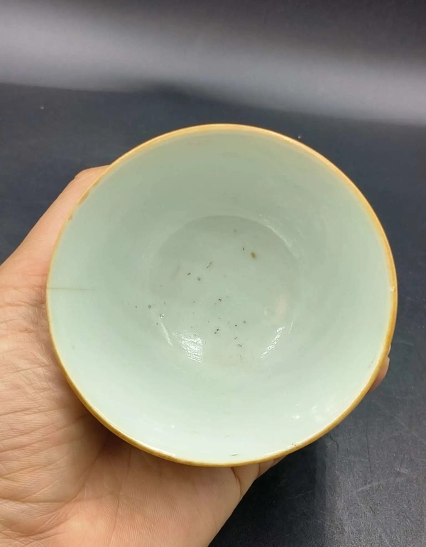 古玩陶瓷麒麟送子粉彩杯拍賣，當前價格450元