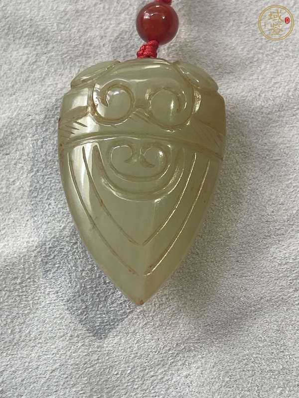 古玩玉器和田玉雕“蟬形墜”真品鑒賞圖